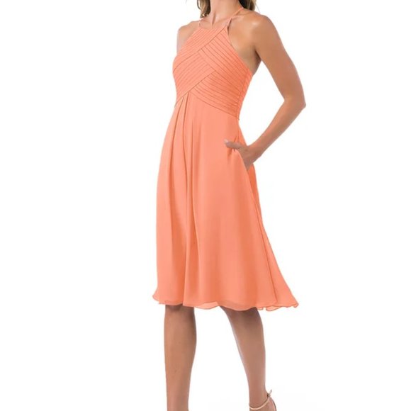 Azazie Adriana Dress - Color: Sunset - SIze: 8A - Picture 5 of 10
